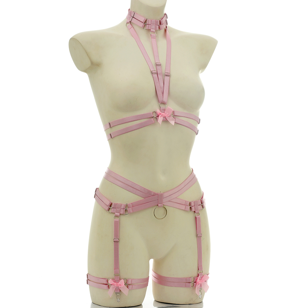 Elastic Bondage Body Harness B - đánh giá và giá Garter Belt Set