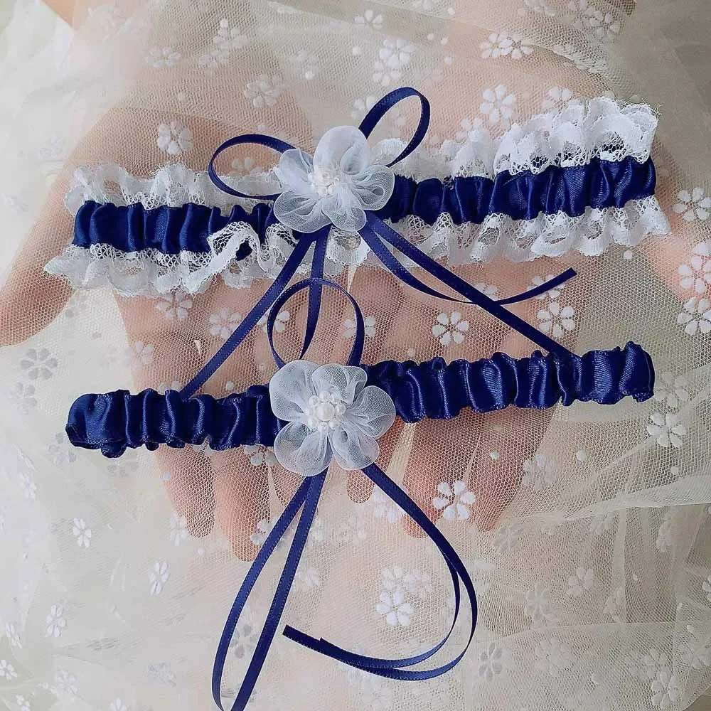 2pcs/Set Satin Ribbon Wedding  - đánh giá và giá Garter Belt Set