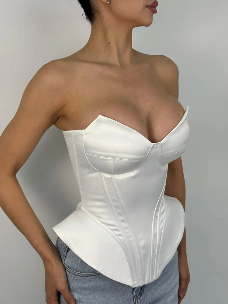 BKQU Sexy Fishbone Strapless C - đánh giá và giá Corset Waist Cinch